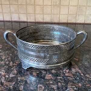 Vintage Nickel Silver Serving Caddy